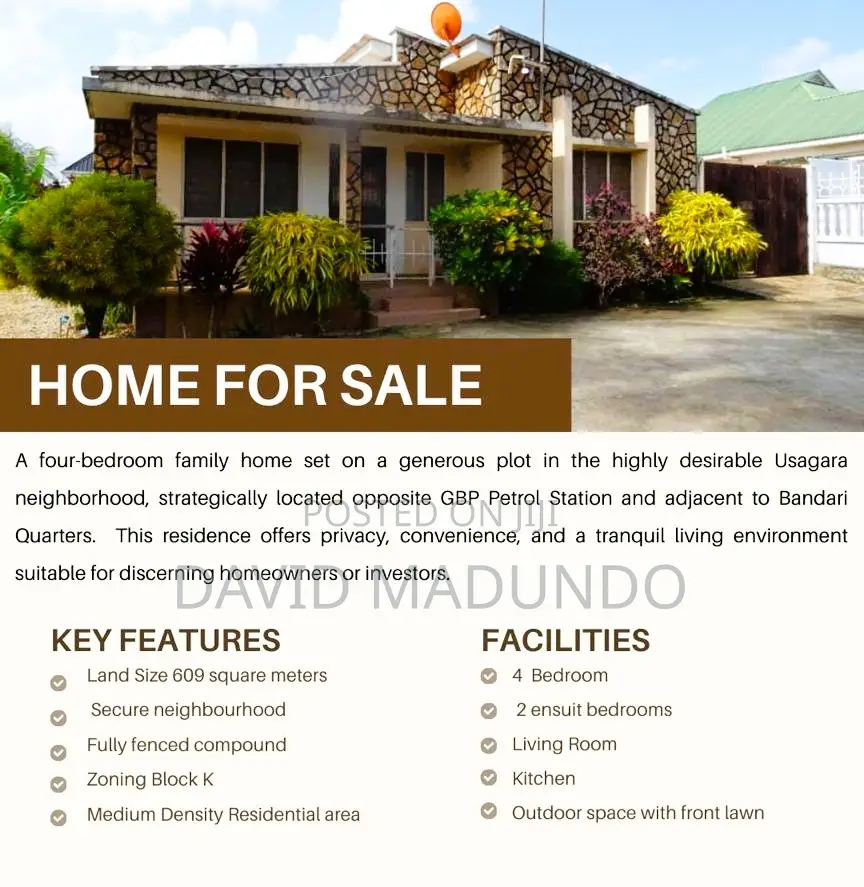 4bdrm House in Usagara for sale in Usagara