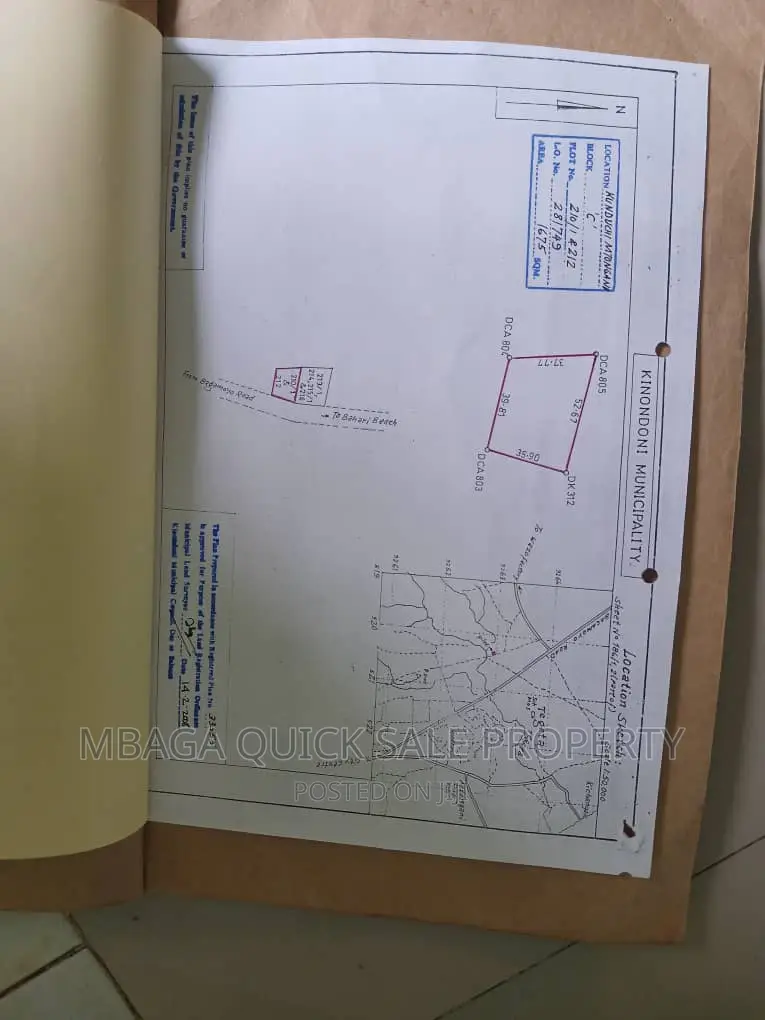 Big Plot for Sale at Kunduchi Mtongani in Kunduchi