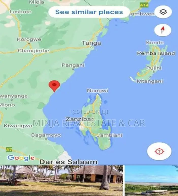 Beach Plot for Sale Mkwaja Village Saaadan National Park. in Saadani