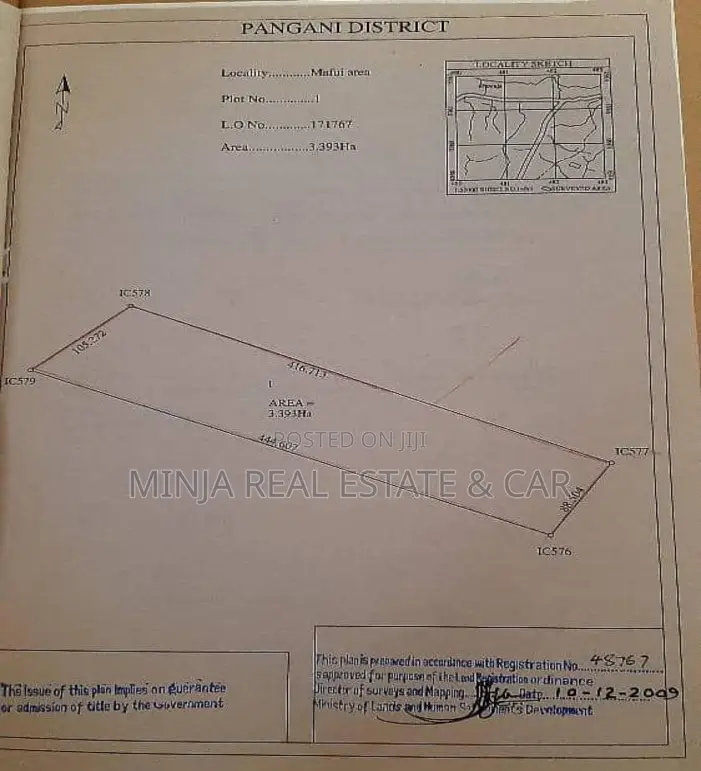 Beach Plot for Sale Mkwaja Village Saaadan National Park. in Saadani