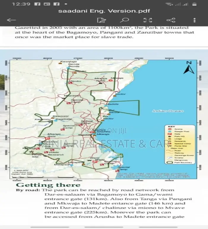 Beach Plot for Sale Mkwaja Village Saaadan National Park. in Saadani