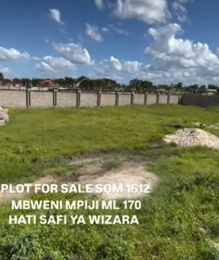 1612 SQMTS Plot, Mbweni Mpiji in Mbweni