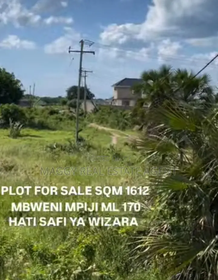 1612 SQMTS Plot, Mbweni Mpiji in Mbweni