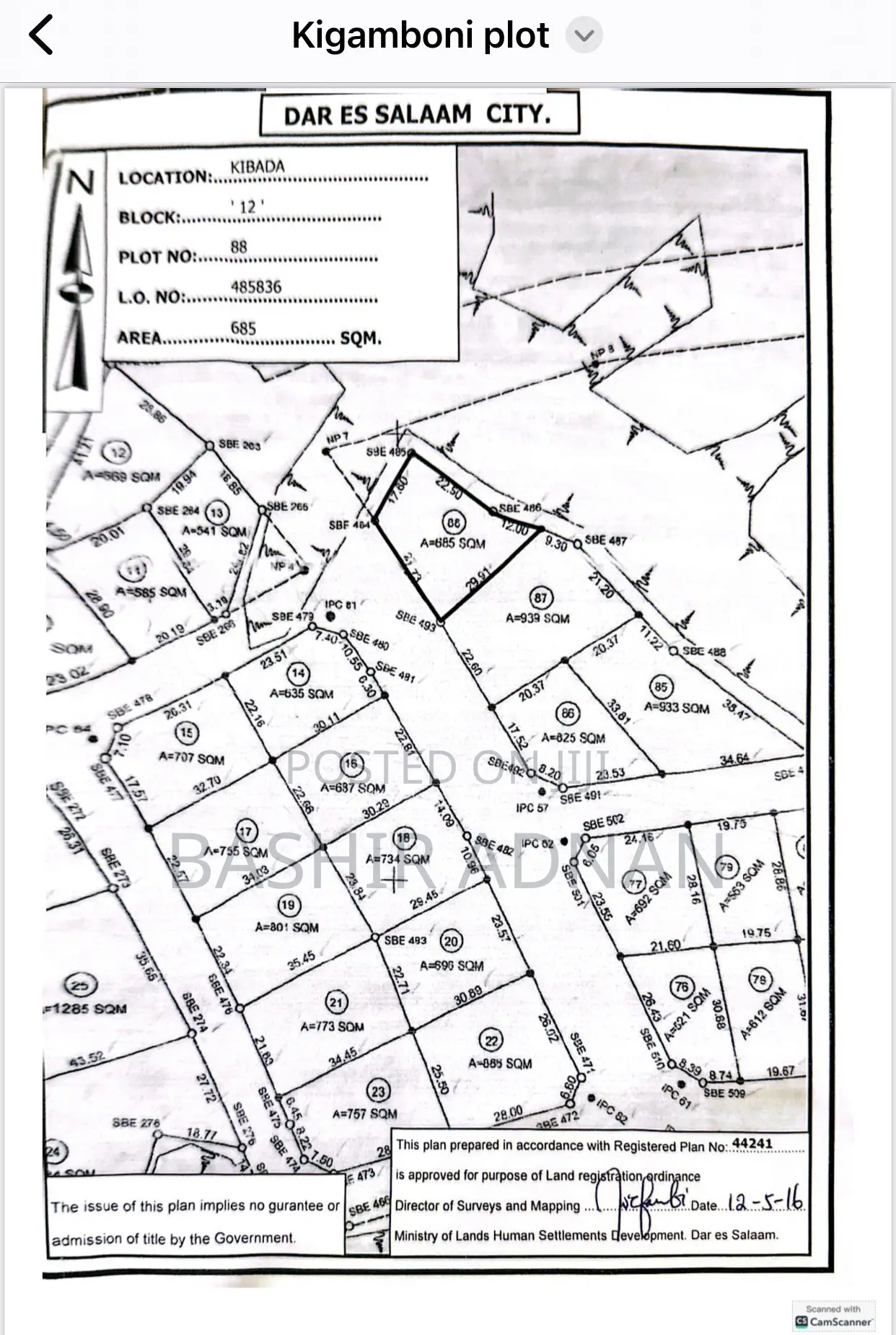 Kigamboni Kibada Plot 300 Metres Kutoka Barabara Kuu. in Kigamboni