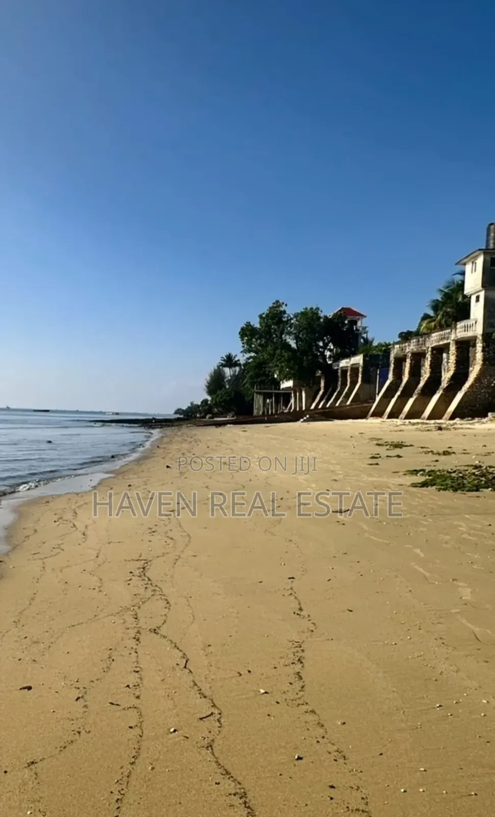 A Sunset Beach Cliff Plot for Sale at Zanzibar in Unguja North