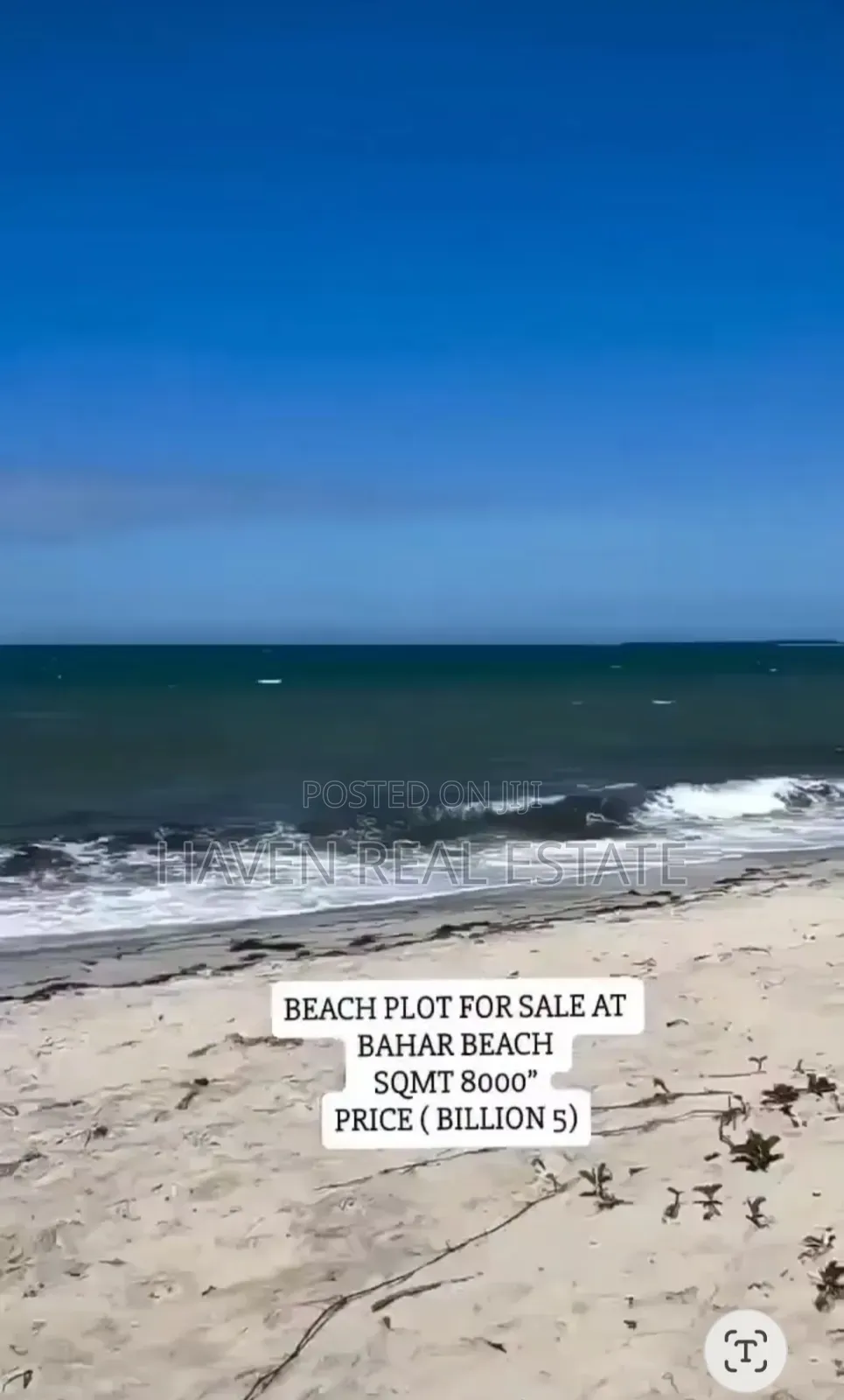 Beach Plot for Sale at Bahari Beach in Kunduchi