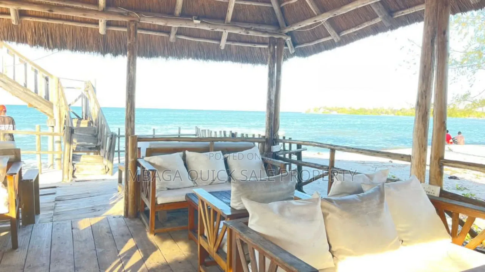Beach Reustaurant Sea View for Rent at Ununio Beach in Bunju