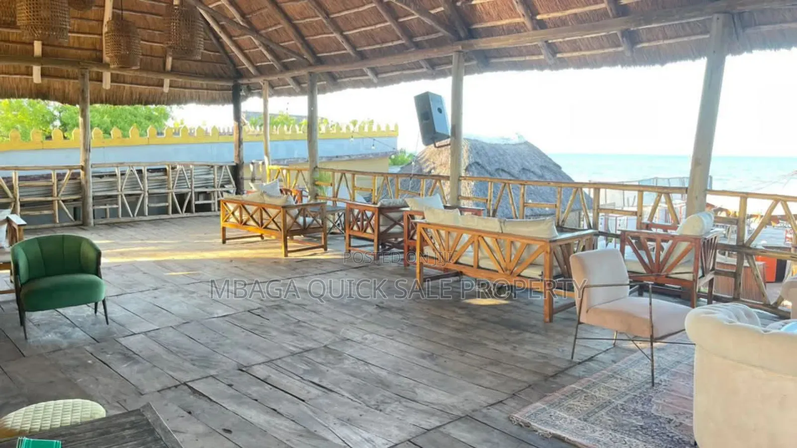 Beach Reustaurant Sea View for Rent at Ununio Beach in Bunju