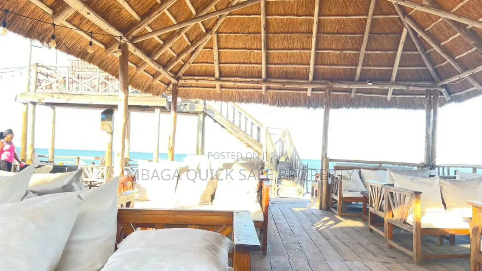 Beach Reustaurant Sea View for Rent at Ununio Beach in Bunju