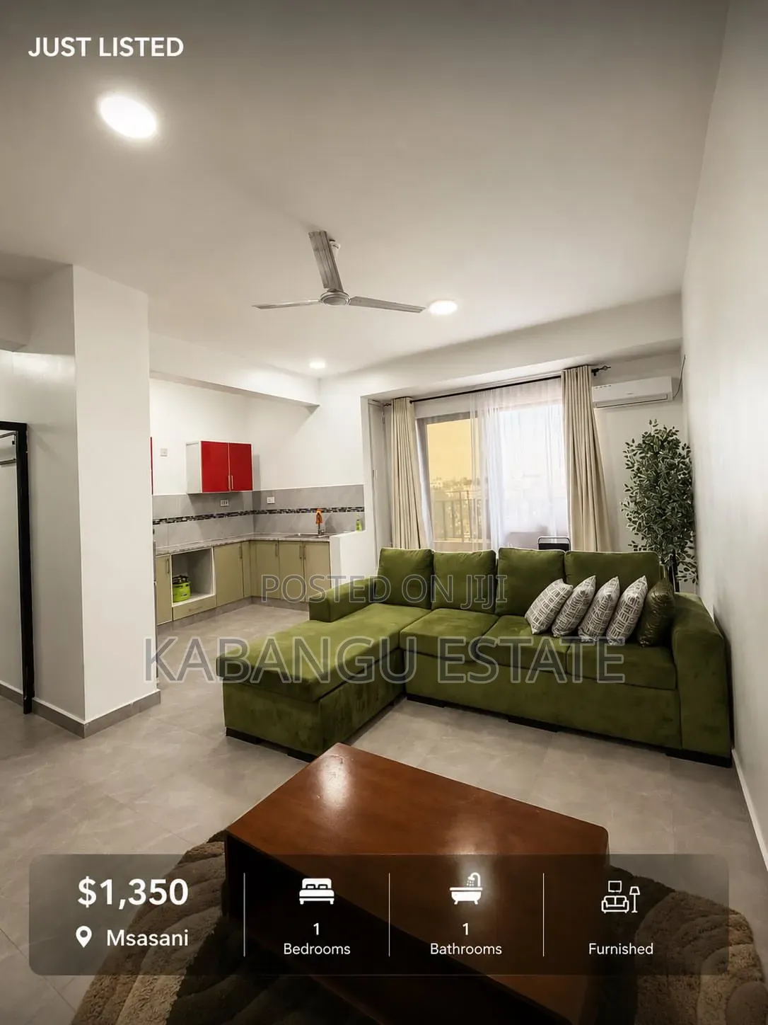 Furnished 1bdrm Apartment in Kimweri Road, Msasani for rent in Msasani